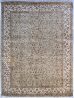 Индийский шелковый ковер, размер 273x368 см, ручная работа
