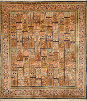 Кашмирский ковер Хешти, размер 151x170 см, ручная работа