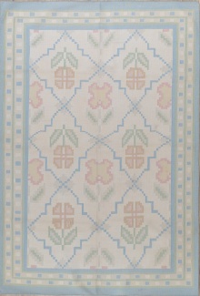 Шелковый килим, размер 124x182 см, ручная работа