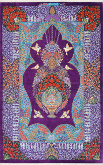 Персидский ковер Кум, размер 100x155 см, ручная работа