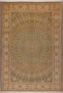 Кашмирский ковер Гомбад, размер 192x280 см, ручная работа