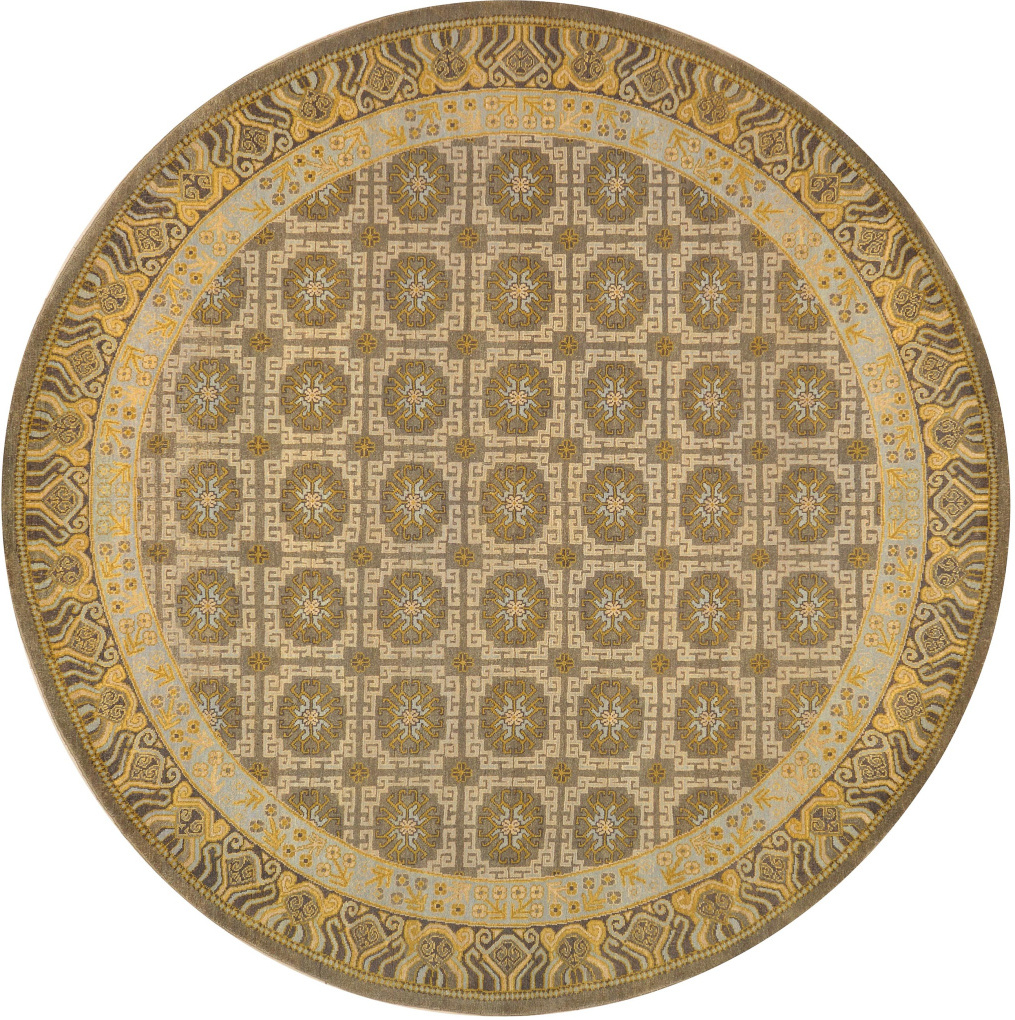 Круглый ковер Hotan, размер 252x252 см, ручная работа