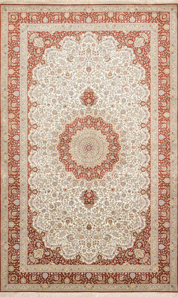 Шелковый ковер , размер 155x250 см, ручная работа