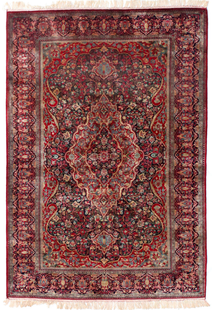 Антикварный Кашан, размер 130x194 см, ручная работа