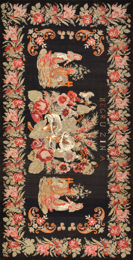 Антикварный Молдавский килим, размер 178x356 см, ручная работа