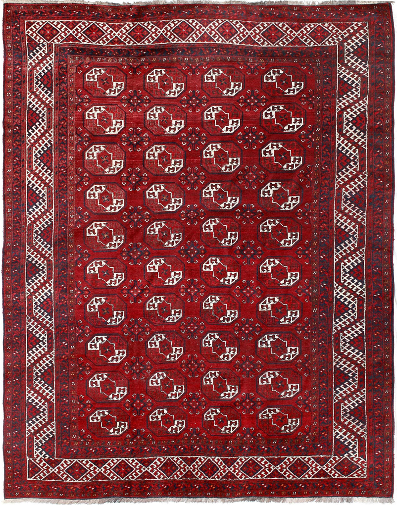 Антикварный ковер Эрсари, размер 280x367 см, ручная работа