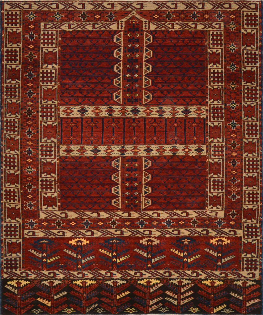 Туркменский Энси, размер 127x153 см, ручная работа