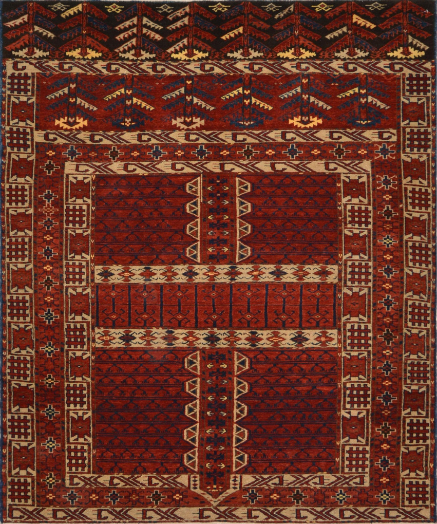 Туркменский Энси, размер 127x153 см, ручная работа