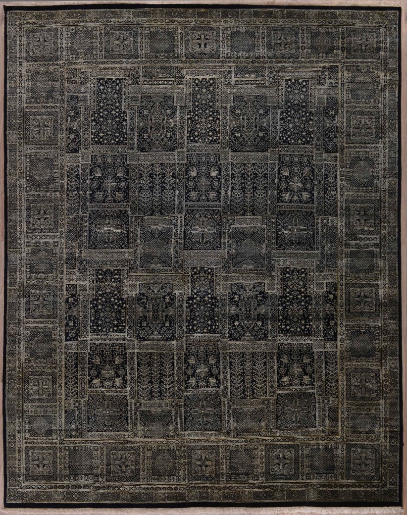 Индийский ковер, размер 242x301 см, ручная работа
