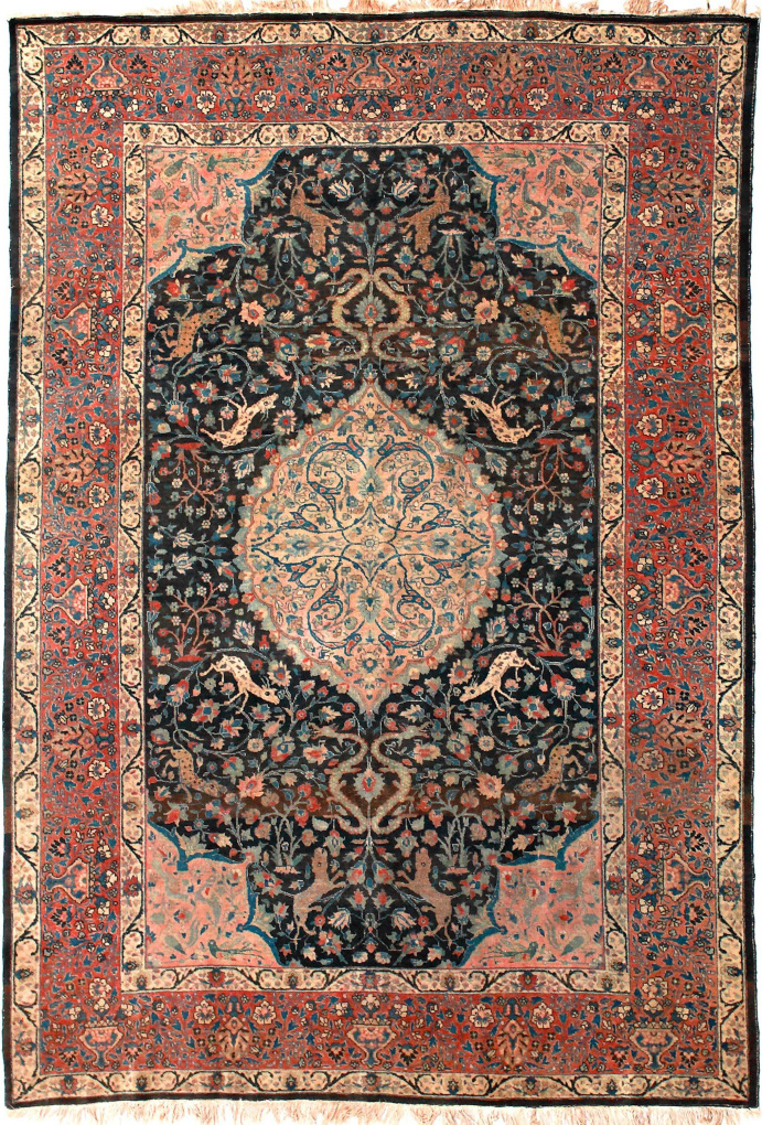 Антикварный Турецкий ковер, размер 225x325 см, ручная работа