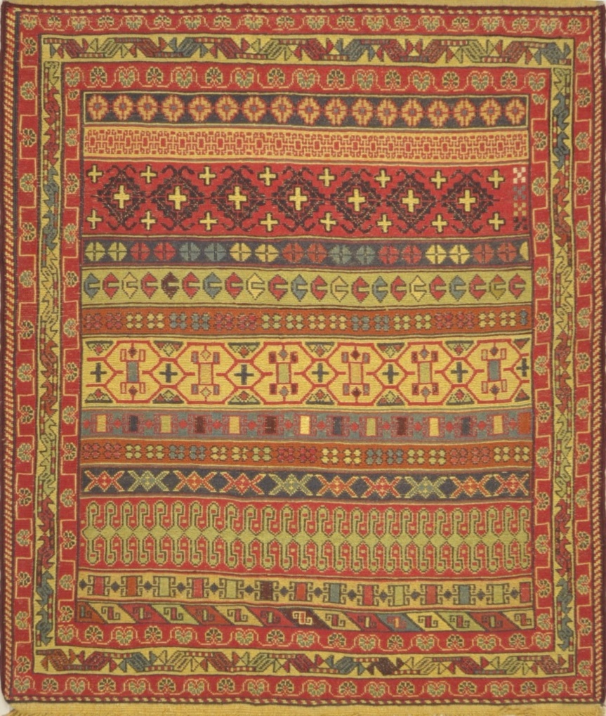 Иранский килим, размер 84x100 см, ручная работа