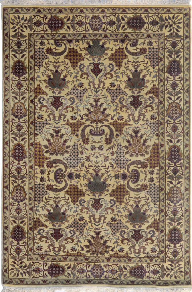 Индийский ковер, размер 125x186 см, ручная работа