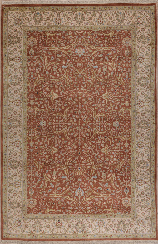 Индийский ковер, размер 180x279 см, ручная работа