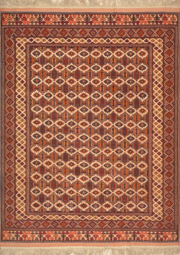Афганский шелк, размер 200x275 см, ручная работа
