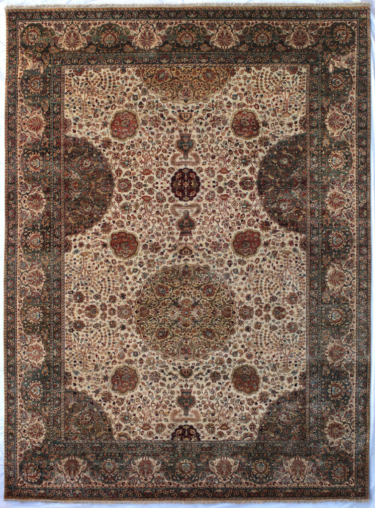Индийский ковер Агра, размер 271x365 см, ручная работа