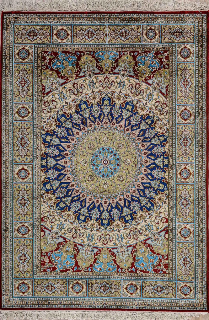 Кашмирский ковер Гомбад, размер 124x178 см, 