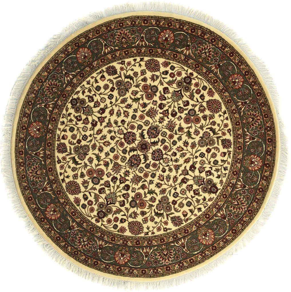 Круглый шерстяной ковер Агра, размер 170x170 см, ручная работа