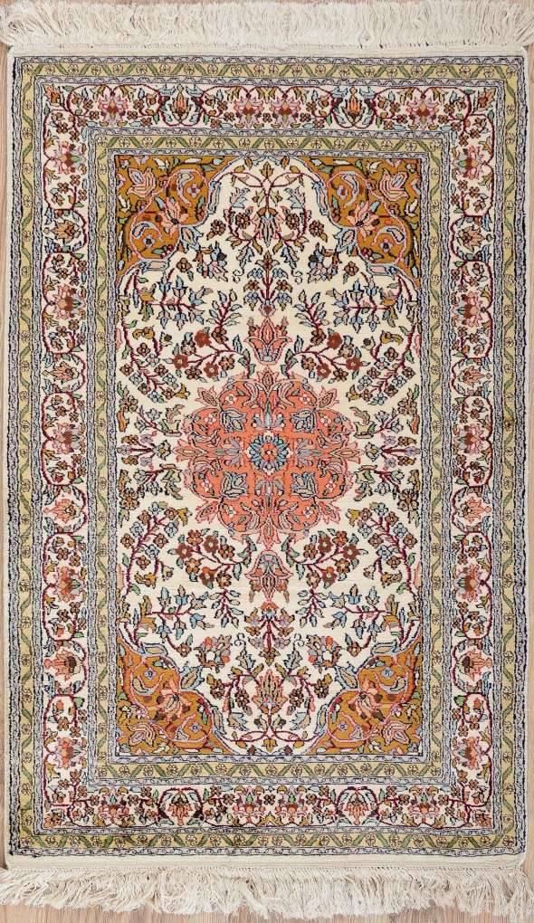 Кашмирский ковер, размер 63x98 см, 