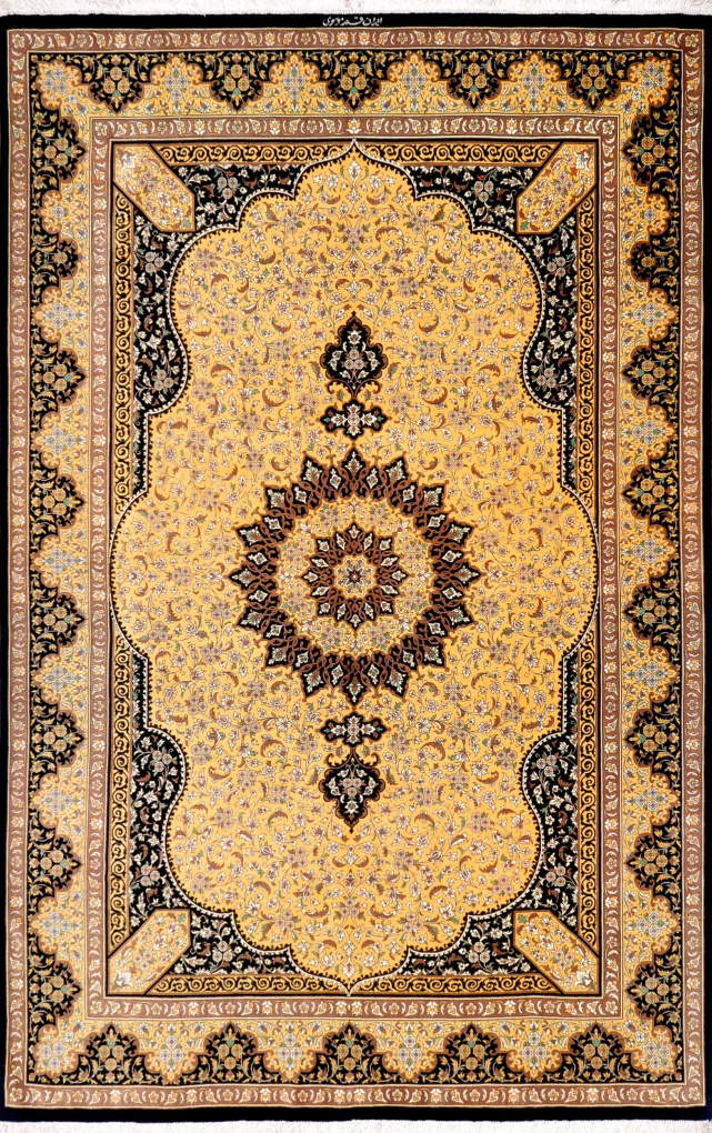 Иранский ковер Кум , размер 130x200 см, ручная работа