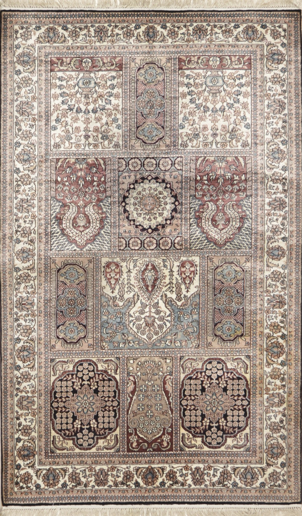 Шелковый ковер, размер 94x153 см, ручная работа