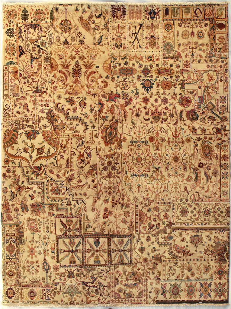 Индийский ковер, размер 260x338 см, ручная работа