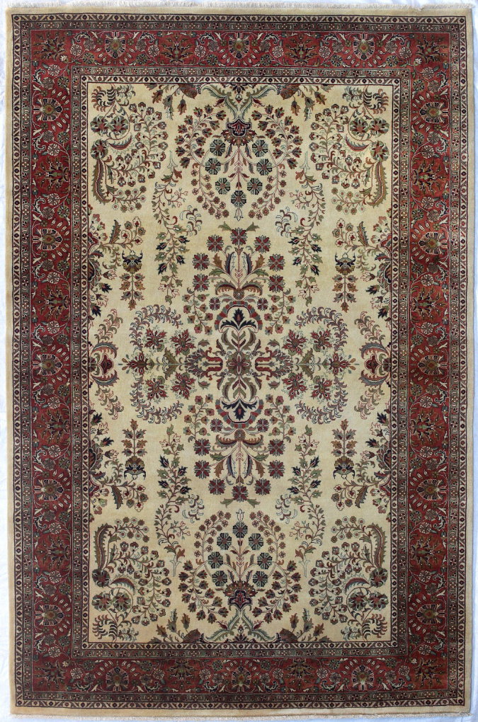 Индийский ковер Агра, размер 182x282 см, ручная работа
