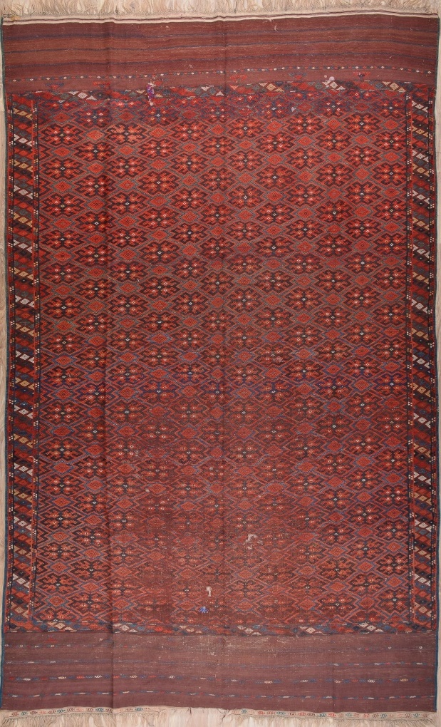 Туркменский ковер, размер 220x363 см, ручная работа