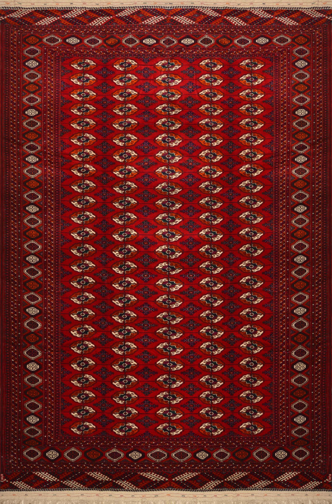 Туркменский ковер Теке, размер 253x366 см, ручная работа