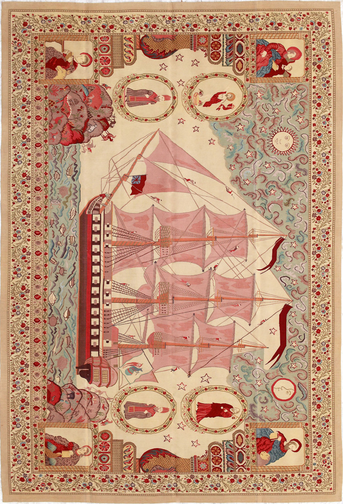 Гобелен с Морской тематикой, размер 185x275 см, ручная работа